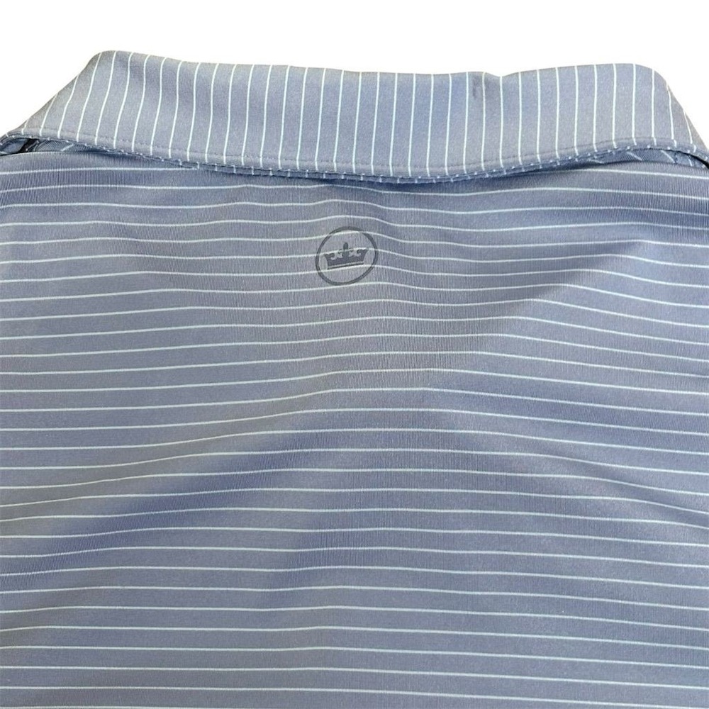 Peter Millar‎ Men's XL Summer Comfort Polo Shirt Island Blue Striped - Picture 4 of 6